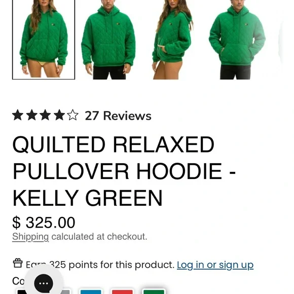 Aviator Nation Green Quilted Hoodie - Picture 11 of 15